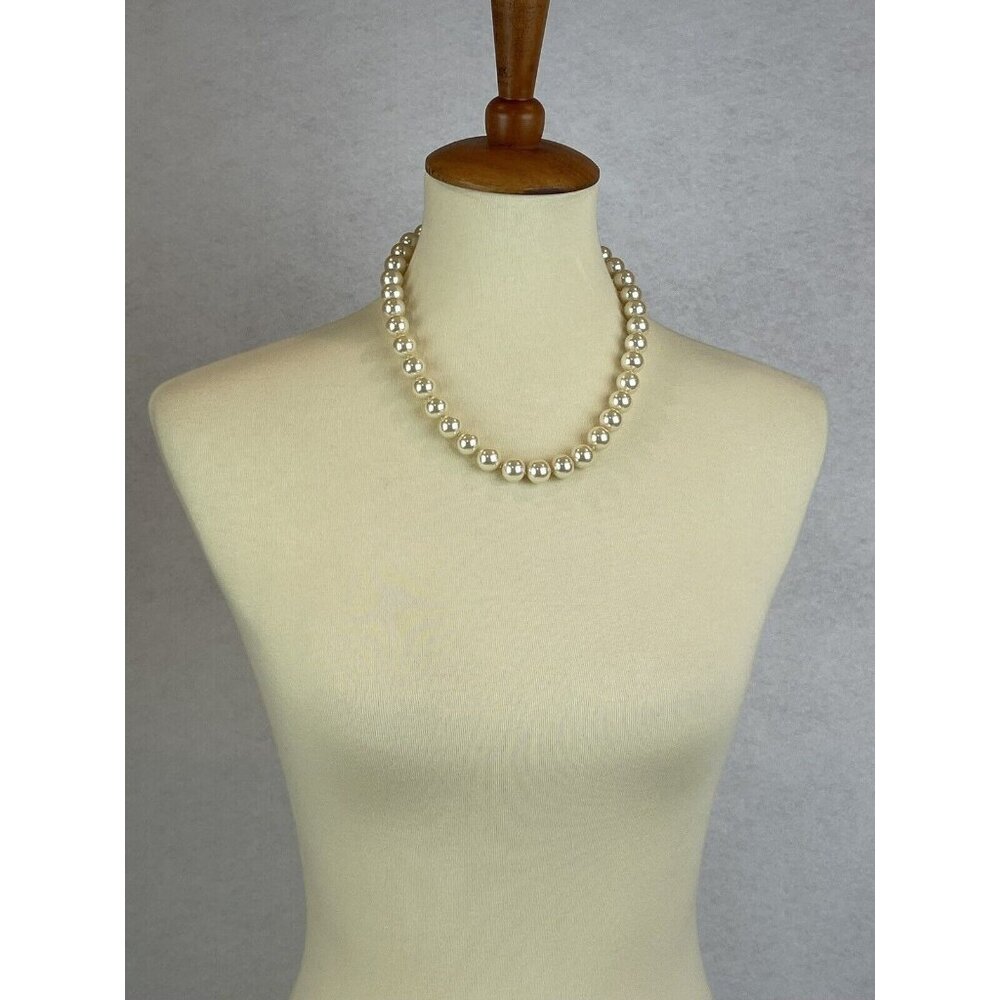 Vintage Simulated Pearl Necklace Pink Romantic Coquette Adjustable